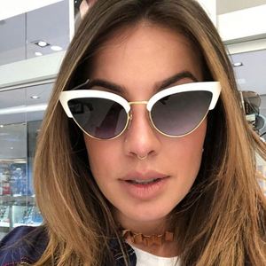 Gafas de Sol Vintage para Mujer, Modelo 2019, Elegantes y Sexys, con Media Montura Degradada y Forma de Ojo de Gato - Product Image 1