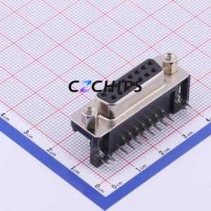 DS1037-15FNAKT74-0CC D-Sub/VGA Connector Bent Lead Through Hole Connector Standard D-Sub Female 15P Right Angle Insert - Product Image 1