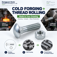 Custom M6 M8 M10 Carriage Bolt And Nut Set Stainless Or Zinc Plated Steel For Automotive Assembly OEM
