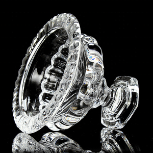 ガラスの花瓶、透明なクリスタルガラスのフルーツプレートキャンディートレイ、結婚式のイベントテーブルの装飾のセンターピース - Product Image 4