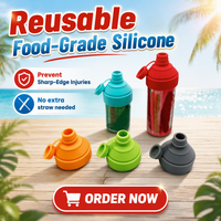 Couvre-boîtes de soda en silicone multi-usages, réutilisables, anti-poussière, anti-déversement, adaptateur de bec verseur, accessoire de boisson portable, emballage personnalisé