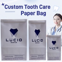 Bolsas de entrega dentales para clínica impermeables personalizadas, bolsa de papel blanco con logotipo, bolsa de papel para esterilización de dientes, bolsa de estaño para corbatas, sorteo