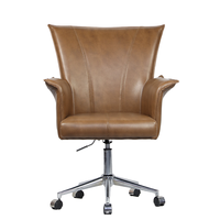 Chaise de bureau exécutive ergonomique moderne à dossier haut avec fonction massage, revêtement en cuir PU, cadre chromé, roulettes pivotantes