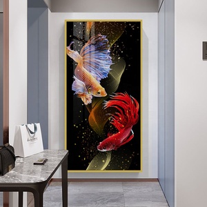 Vendita diretta <span class=keywords><strong>in</strong></span> fabbrica 5d koi pesce decorativo pittura murale decorazione soggiorno portico cristallo porcellana pesce pitt - Product Image 1