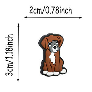 نمط الكلب سحر الزجاج عشاق الكلب أجش الذهبي الشعر كورجي القش سلسلة سحر الملحقات مناسبة لمقبض كوب الماء - Product Image 5