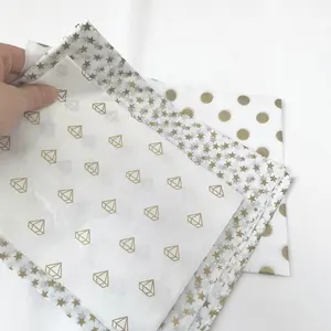Pembungkus tisu kertas cetak Logo kustom kualitas tinggi, kemasan kertas tisu kustom, kertas tisu Emas Perak untuk pembungkus