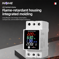 Meteran Energi Listrik Multifungsi LED Display, Tampilan Real-Time Tegangan, Arus, Faktor Daya, dan Energi