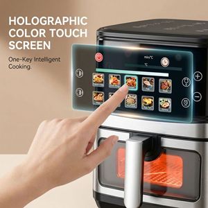 Nouvelle <span class=keywords><strong>friteuse</strong></span> à air carrée moderne 12L grande capacité, écran tactile couleur, mémoire de coupure de courant, acier inoxydable, multifonction 1400W - Product Image 1