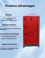 Cabine sanitaire en HDPE moulé de haute qualité, toilettes portables étanches pour événements en plein air et chantiers de construction