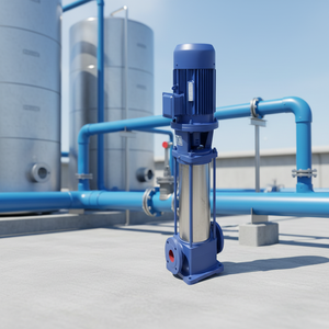 Pompe verticale multi-étages triphasée 5 CV en acier inoxydable avec moteur en cuivre, haute pression - Product Image 1