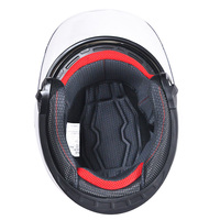 Casque de moto demi-face en ABS de haute qualité avec visière double, feu arrière LED, conception modulaire, homologué DOT, toutes saisons
