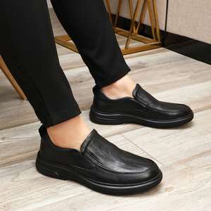 Nouvelles Chaussures en Cuir Carrées Décontractées pour Hommes 2025 – Vente en Gros Usine – Respirantes, Légères, à Lacets, Idéales pour le Bureau et la Carrière - Product Image 2