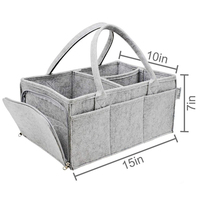 Sac fourre-tout en feutre pliable de grande capacité, résistant à l'eau, pour couches, articles de bébé, jouets, organisateur