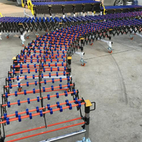 Convoyeur à rouleaux télescopique robuste à flux gravitaire, structure en acier, rouleaux en PVC, vitesse réglable, garantie 1 an, pour camions porte-conteneurs