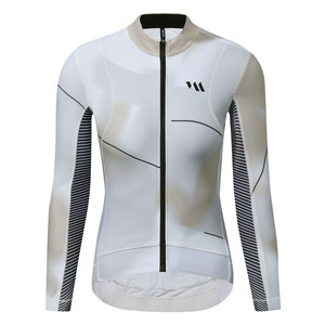 Chemises en jersey de cyclisme en polaire thermique à manches longues pour femmes, Hauts de vélo personnalisés par temps froid d'<span class=keywords><strong>hiver</strong></span> Fabricant de vêtements de cyclisme - Product Image 5