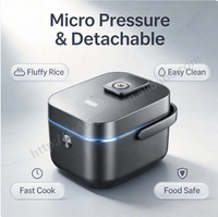 Cuiseur à riz électrique à induction 5L, faible teneur en sucre, nouveau modèle 2026, avec pot intérieur antiadhésif, minuterie intelligente préprogrammée, vapeur et multifonction