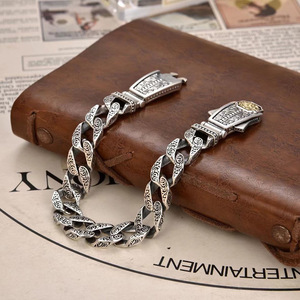 Pulsera de León Dominante Estilo Hip Hop, Plata Tailandesa, Estilo Motociclista, Tendencia Punk Personalizada, Hombre Fuerte y Salvaje - Product Image 4