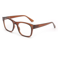 Lunettes de lecture EMMA tendance rétro carrées avec monture PC, anti-lumière bleue, unisexe, prêtes à être expédiées en gros, avec étui à lunettes