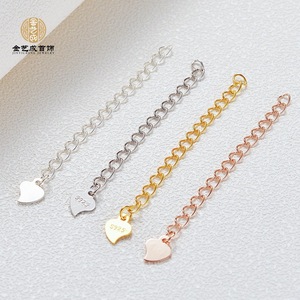 Bijoux en argent sterling S925 avec une queue <span class=keywords><strong>de</strong></span> chaîne en forme <span class=keywords><strong>de</strong></span> coeur tordue, accessoires <span class=keywords><strong>de</strong></span> bricolage fabriqués à la main, collier <span class=keywords><strong>de</strong></span> perles - Product Image 3