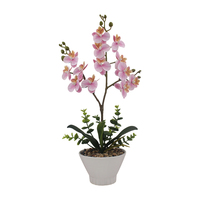 Tizen Set tanaman Bonsai bunga buatan anggrek kupu-kupu kustom terbaru bunga anggrek Phalaenopsis sentuhan nyata