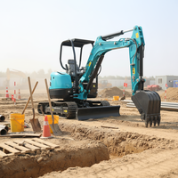 Excavator Mini Crawler 3.5 Ton Ringkas dengan Tenaga Penggalian Tinggi, Kapasitas Bucket 0.09m, Komponen Merek Terkenal - Bebas Biaya