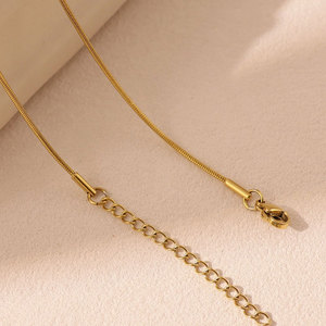 Collar colgante de moda chapado en oro PVD de 14K y 18K, de acero inoxidable 316L personalizado, joyería fina, collar tipo lariat con forma de corazón para mujer. - Product Image 3