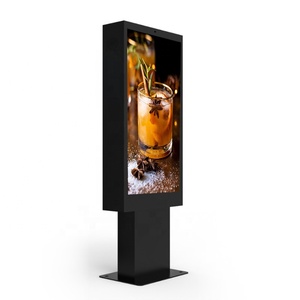 49inches Fanless Outdoor Advertising Screen Drive Thru System LCD Menu Board Waterproof Kiosk <strong>Totem</strong> Digital Sign Signage Display - Product Image 4