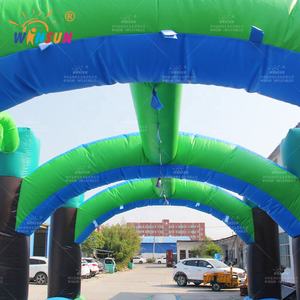 WINSUN Toboggan aquatique gonflable <span class=keywords><strong>tropical</strong></span> à double voie de qualité commerciale avec piscine pour adultes et enfants - Product Image 6