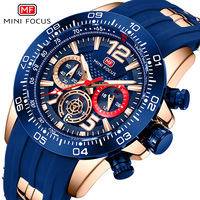 Jam Tangan Pria Mewah Antik Sport Charm Chronograph Quartz 44mm Casing Aloi Tali Silikon Untuk Penggunaan Sehari-hari