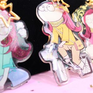 Custom Eco-Friendly Clear Acrylic Plastic Keychain Logo Charm Pin Stand Art Collectible Anime Antique Imitation Vacuum <b>Alphabet</b> - Product Image 3