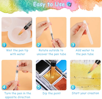 Prix de gros OEM/ODM – Ensembles de stylos pinceaux à eau en nylon pour peinture aquarelle, pour étudiants et enfants