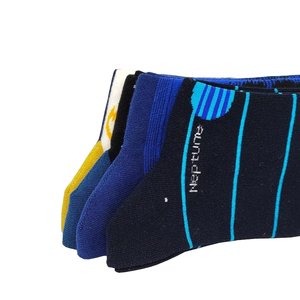 अद्वितीय रंगीन उत्सव हास्य पोशाक मोजे कस्टम पुरुषों की नवीनता फैंसी सूती लंबे क्रू ड्रेस मोजे - Product Image 3