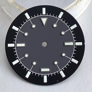 Cadran de montre vierge de 33,5 mm sans logo, cadran vert lumineux, aiguilles à bord noir pour mouvements de montre ETA2824 et série <span class=keywords><strong>NH</strong></span>, pièces de montre - Product Image 6