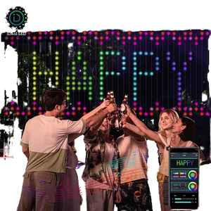 Luzes de Cortina <span class=keywords><strong>LED</strong></span> Inteligentes de 400 LEDs Conectadas por USB com Padrões Programáveis, Sincronização de Música e Controle Remoto APP - Product Image 4