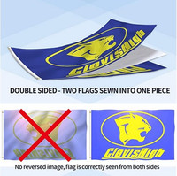 Nouveau drapeau personnalisé Double face 3x5 pieds, pour l'extérieur, imprimé votre propre Logo/Design/mots, couleur vive
