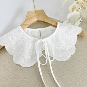 <span class=keywords><strong>Faux</strong></span> <span class=keywords><strong>col</strong></span> amovible en dentelle brodée florale noire pour femmes vintage pour chemises et chandails - Product Image 3