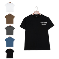 T-shirts 73% coton élégants pour hommes Camisa De Hombre T-shirts unis de couleur unie à col rond pour hommes pour un usage quotidien