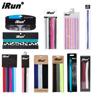<span class=keywords><strong>IRun</strong></span> acepta logotipo personalizado, cinta para el pelo de Lycra de nailon para gimnasia, gimnasio, baile, deporte, no se desliza, diadema para Yoga - Product Image 4