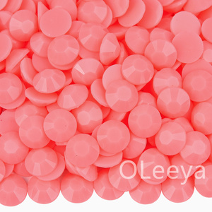 Oleeya Paquet en vrac Macaron Gelée Solide Strass 3mm-5mm Flatback Non Hot Fix Strass Cristal pour la décoration d'arc - Product Image 2