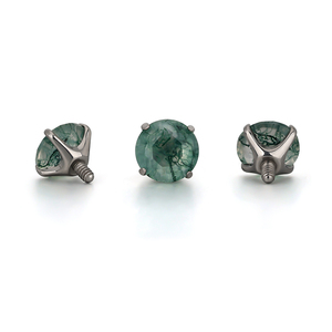Moda Natural pendiente piedra internamente roscado cuerpo superior <span class=keywords><strong>titanio</strong></span> <span class=keywords><strong>Piercing</strong></span> <span class=keywords><strong>G23</strong></span> hélice cartílago Tragus labio nariz anillo joyería - Product Image 2