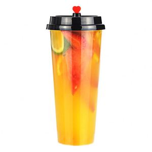 Venta al por mayor de fábrica: Vasos de PP de fondo plano de 90 mm con tapas, personalizables con logo, para bebidas frías, café, zumo, té de burbujas, agua mineral, vodka (12 oz, 500 ml) - Product Image 6