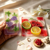 J10-607 Livraison Rapide Fabrication Personnalisée Moules en Silicone pour Plateaux Design Fruits 3D DIY Résine Époxy et Plâtre pour Décoration de Table