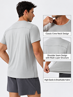 T-shirt de sport pour homme en soie glacée, protection solaire, séchage rapide, respirant, ample, pour fitness et activités de plein air, personnalisable avec logo