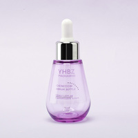 Flacon compte-gouttes cosmétique en PET de 50 ml, forme unique, argenté électroplaqué, pour sérum et lotion de soin, idéal pour huiles essentielles