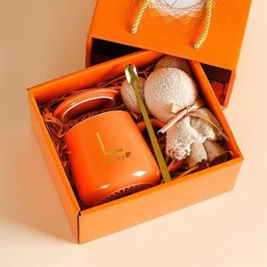 Nouvelle Tasse en Céramique avec Coffret Cadeau et <span class=keywords><strong>Serviette</strong></span>, Ensemble Ours Mignon, Chauffe-Tasse de Haute Qualité pour Mariage, Bureau, Anniversaire - Product Image 2
