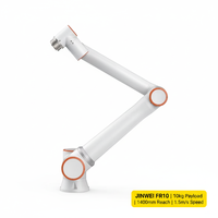 JINWEI FR10 10kg 1400mm Cobot de 6 Ejes IP54 ISO 10218 CR CE 1.5m/s 0.05mm Repetibilidad Aleación de Aluminio Acero de Alta Resistencia AC