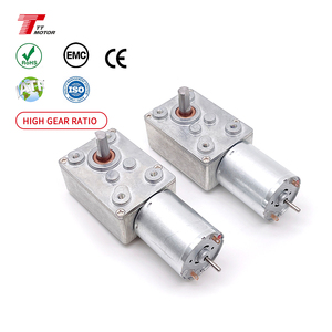 Bon <span class=keywords><strong>prix</strong></span> Moteur à courant continu à balais 12v 6v 3rpm-80rpm à couple élevé Moteur électrique petit modèle 370 avec boîte de vitesses à vis sans fin en métal - Product Image 1