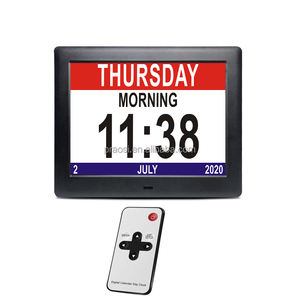 8 "LED Réveil numérique WiFi Prévisions météo Affichage Calendrier Horloge avec rappel de médicaments pour les personnes âgées Démence <span class=keywords><strong>Alzheimer</strong></span> - Product Image 2