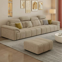 Canapé modulable en tissu avec appui-tête réglable, protection vertébrale 5 zones, ottoman, multicolore, ensemble de salon en mousse