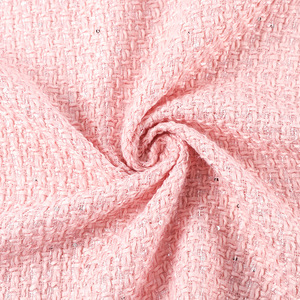 Sequin Tweed <strong>Boucle</strong> Fabric <strong>White</strong> Women's Tweed Sequin Style Woolen Fabric Knitted Plain Sequin Plaid for Home Textile Use - Product Image 4
